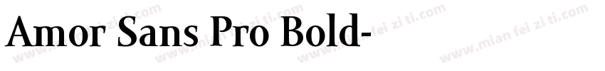 Amor Sans Pro Bold字体转换